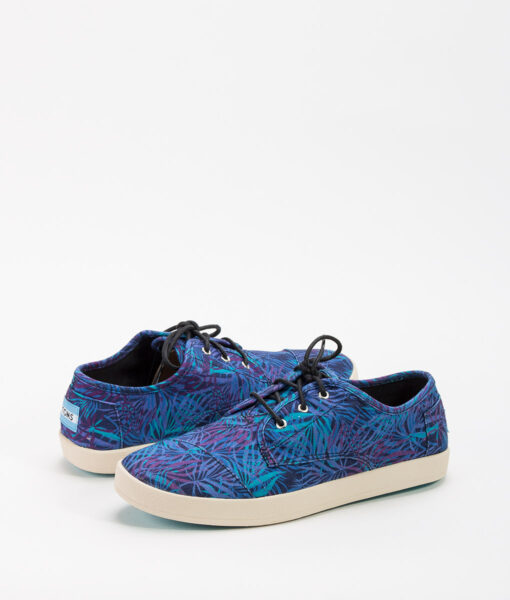 TOMS Women Sneakers PASEO Canvas Palms, Blue 65.99 1