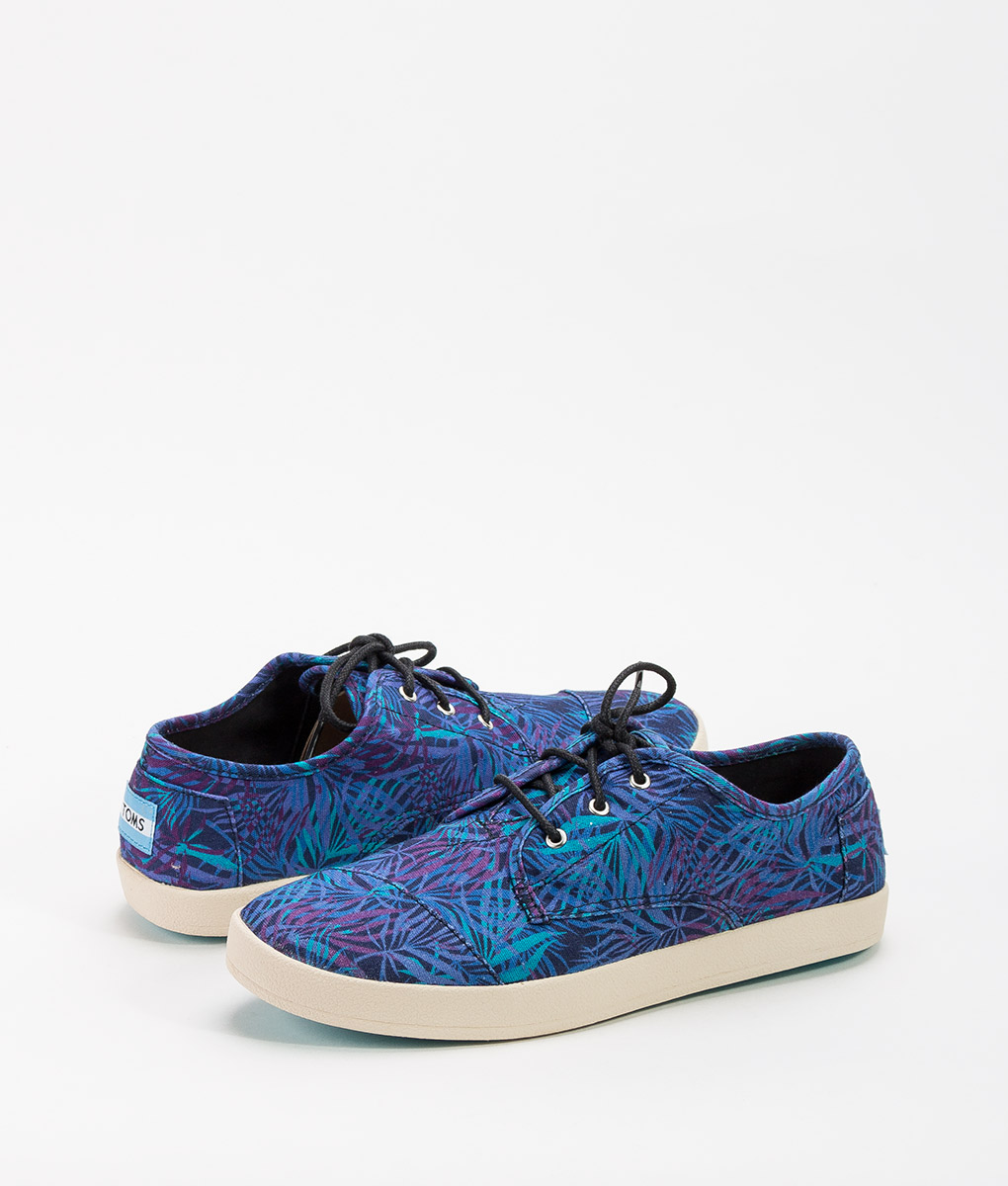 TOMS Women Sneakers PASEO Canvas Palms, Blue | T6/8