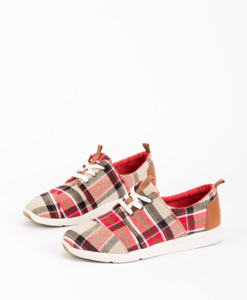 TOMS Women Sneakers 8895 DEL RAY, Red Warm Tan 89.99