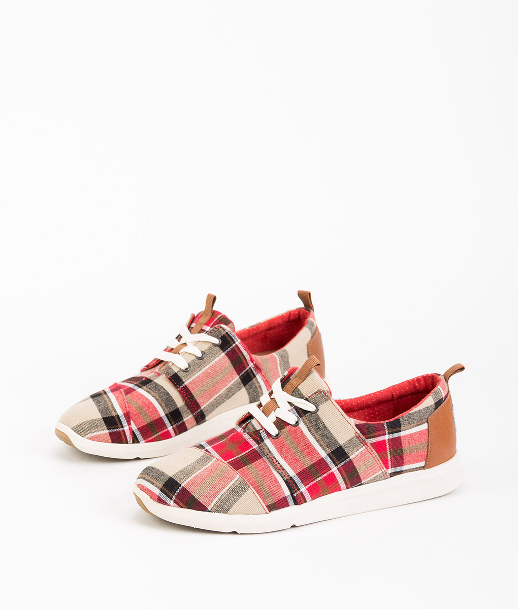 TOMS Women Sneakers 8895 DEL RAY, Red Warm Tan 89.99