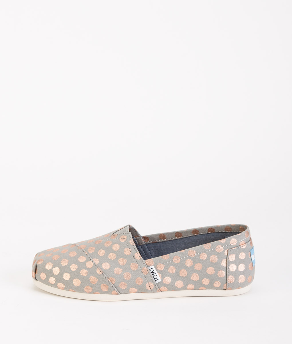 Rose gold cheap polka dot toms