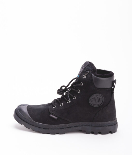 PALLADIUM Unisex Sneakers 72992 PAMPA SPORT CUFF WPS LEATHER, Black Black 159.99